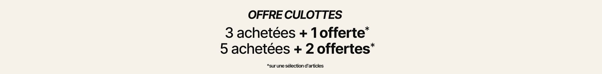 Undiz - Offre culottes