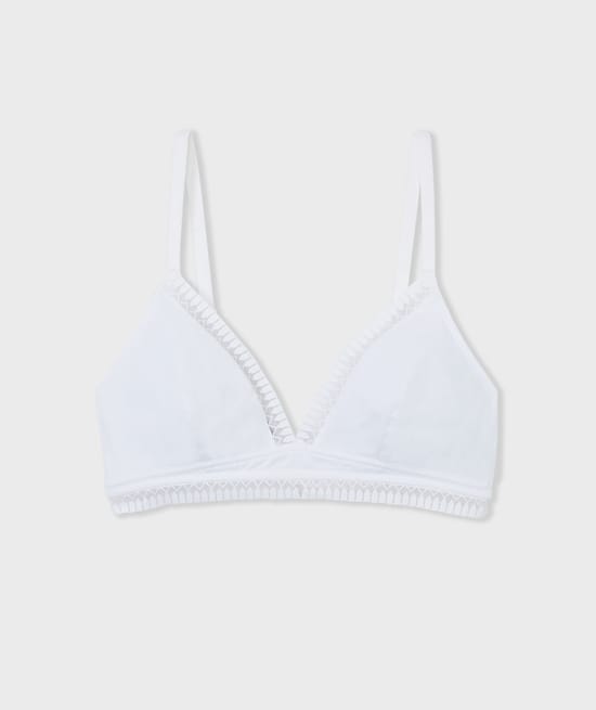 Triangle Wireless Bra, Removable Pads in Organic Cotton;${refinementColor}
