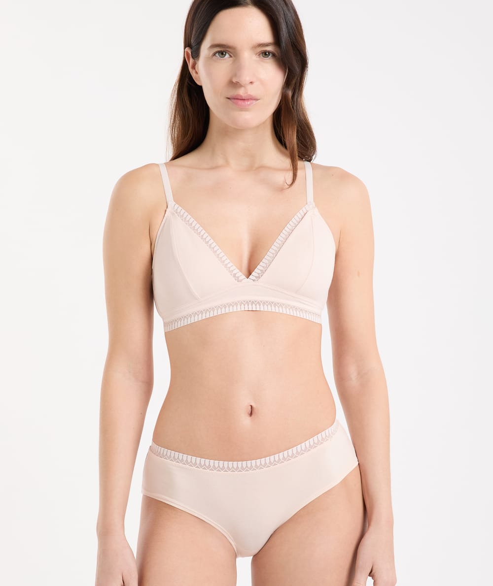 Triangel-BH ohne B&uuml;gel, abnehmbare Pads aus Baumwolle;${refinementColor}