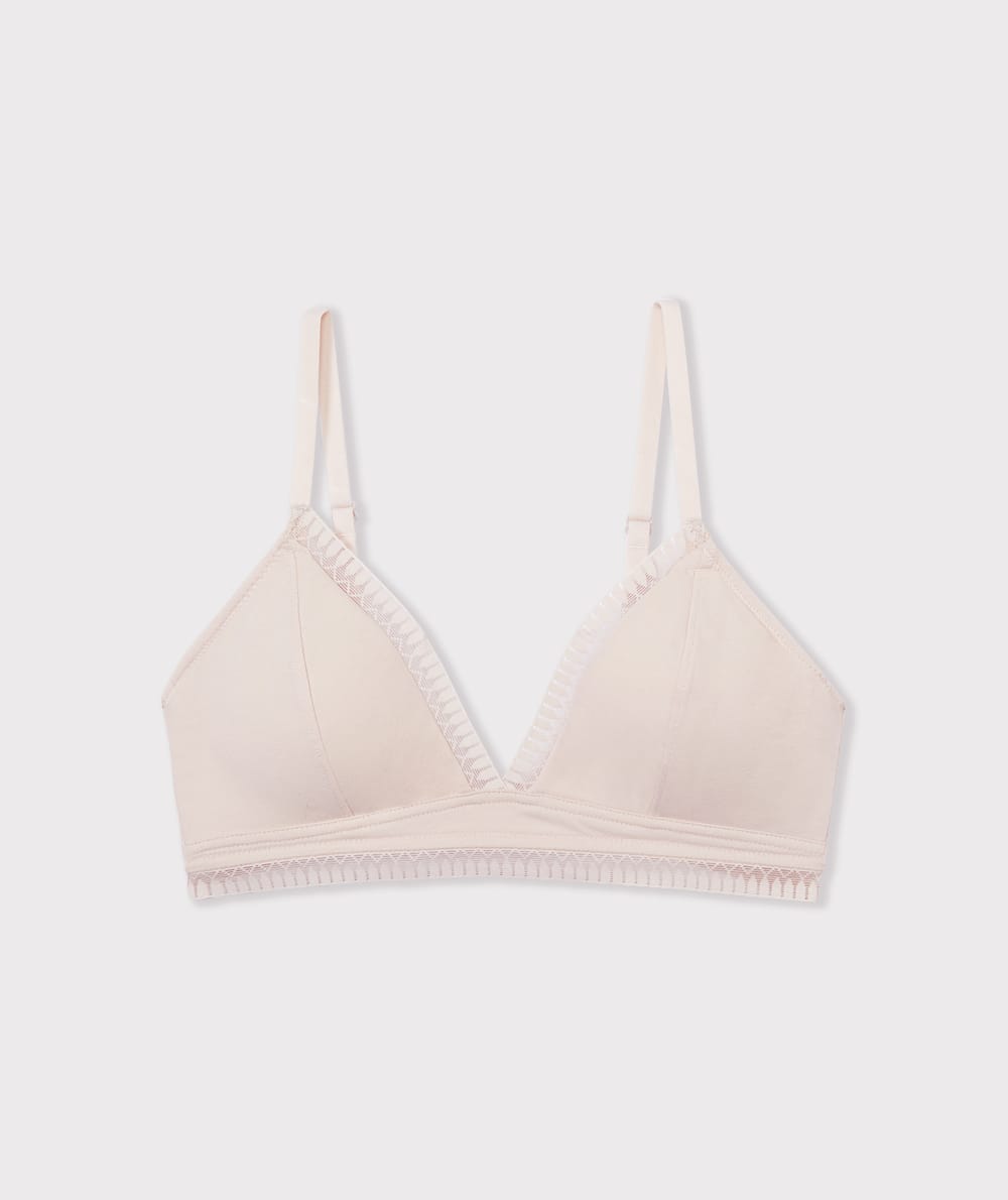 Triangel-BH ohne B&uuml;gel, abnehmbare Pads aus Baumwolle;${refinementColor}