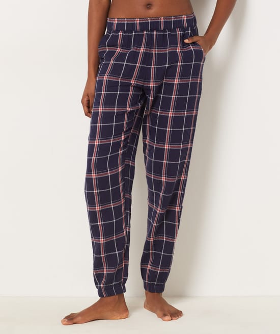 Pyjama Homme Hiver En Coton Doux - Ensemble à Carreaux Confortable Avec Poches