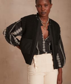 LAURENA sleeveless cardigan;${refinementColor}