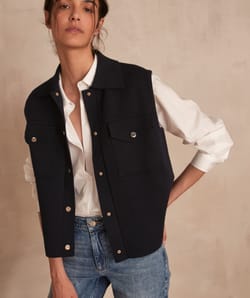 ALEX sleeveless jacket;${refinementColor}