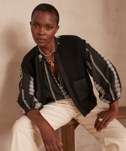 LAURENA sleeveless cardigan;${refinementColor}