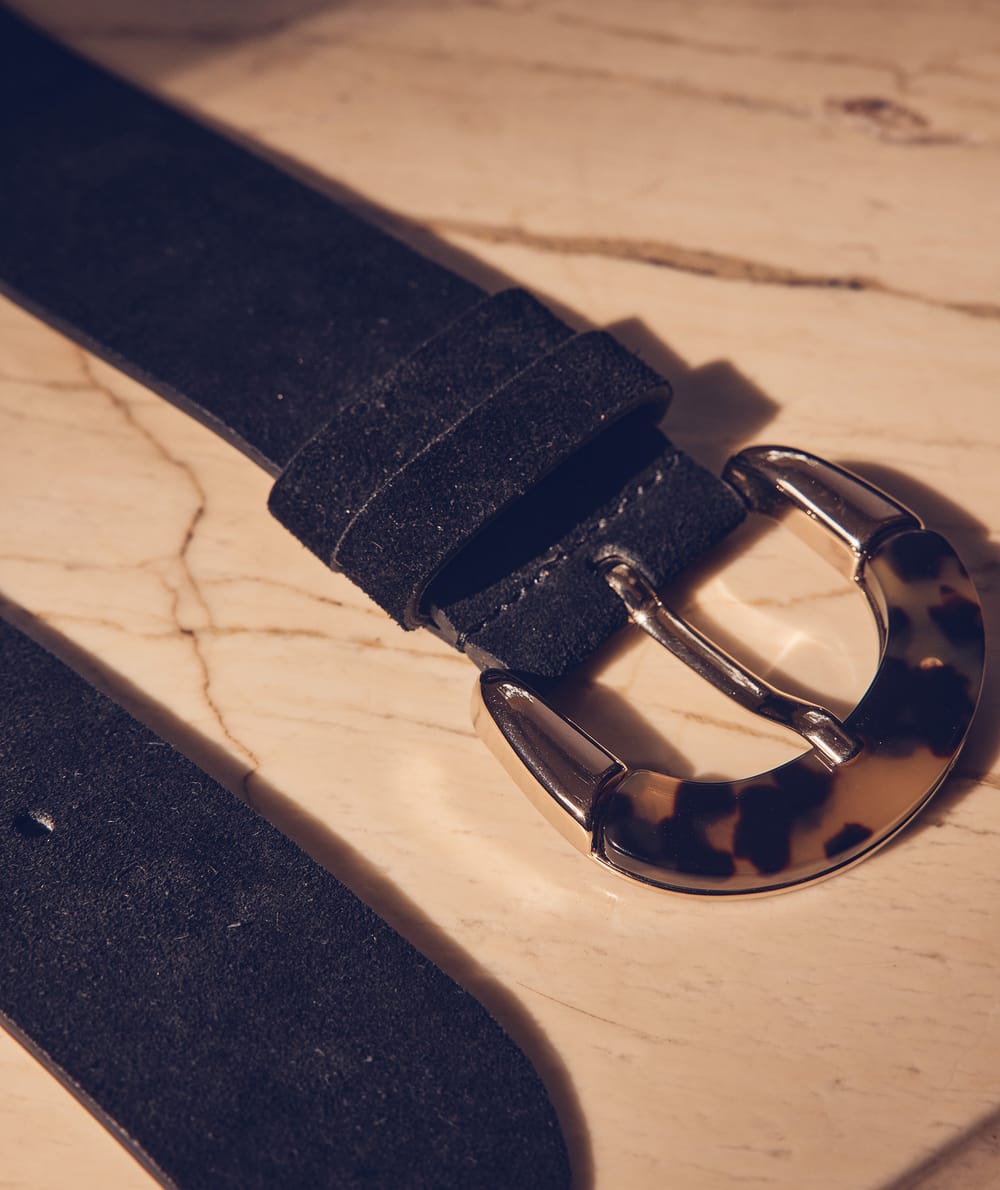 Elise split leather belt;${refinementColor}