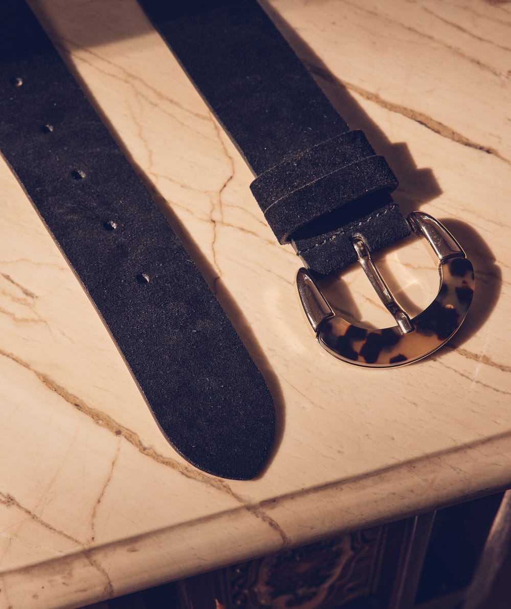 Elise split leather belt;${refinementColor}