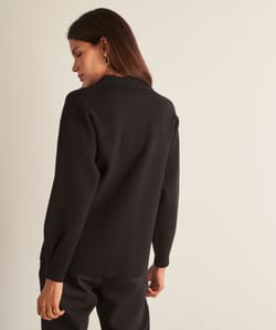 Brooke black EcoVero knitted overshirt;${refinementColor}