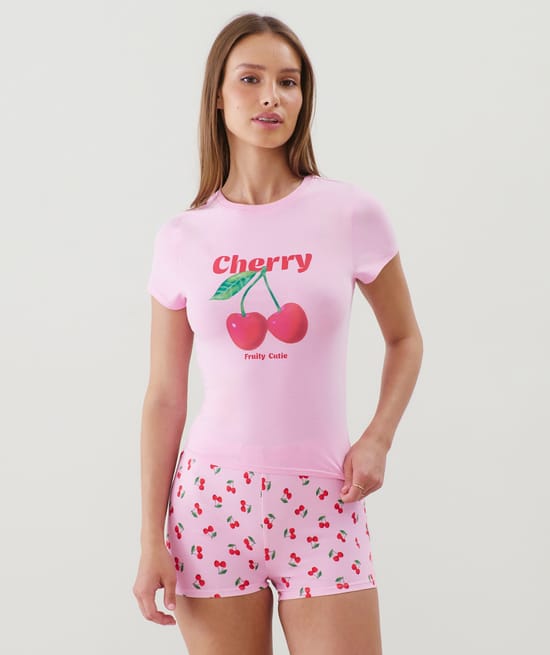 Short en jersey à motifs;