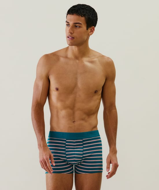 Cotton striped boxer shorts;