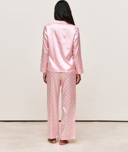 Chemise satin &agrave; pois;