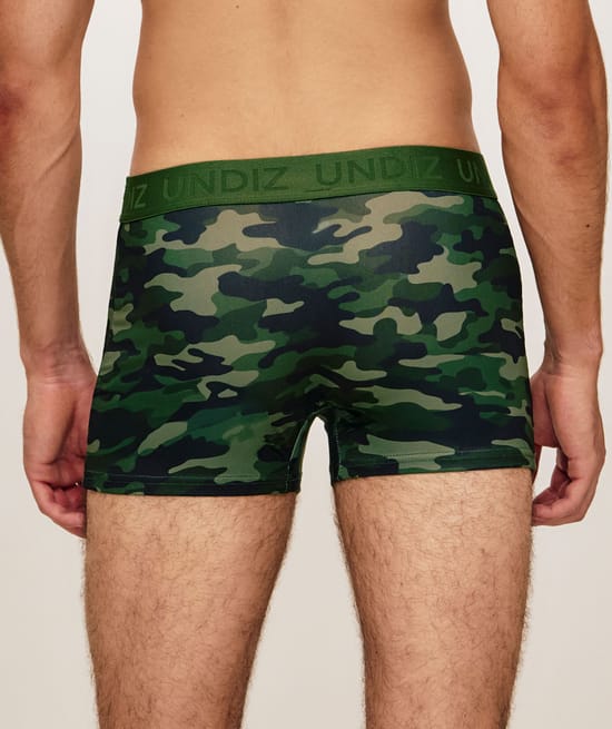 Microfiber boxer shorts camo pattern;