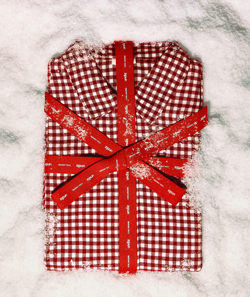 Ensemble de pyjama à carreaux en flanelle;