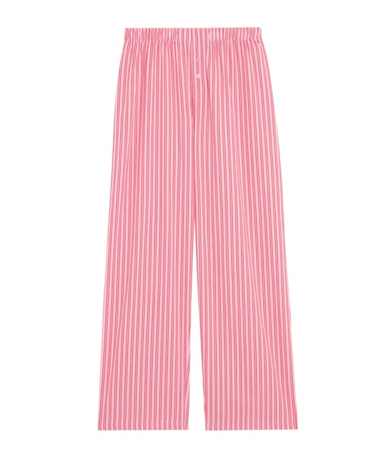 Cotton striped trousers;
