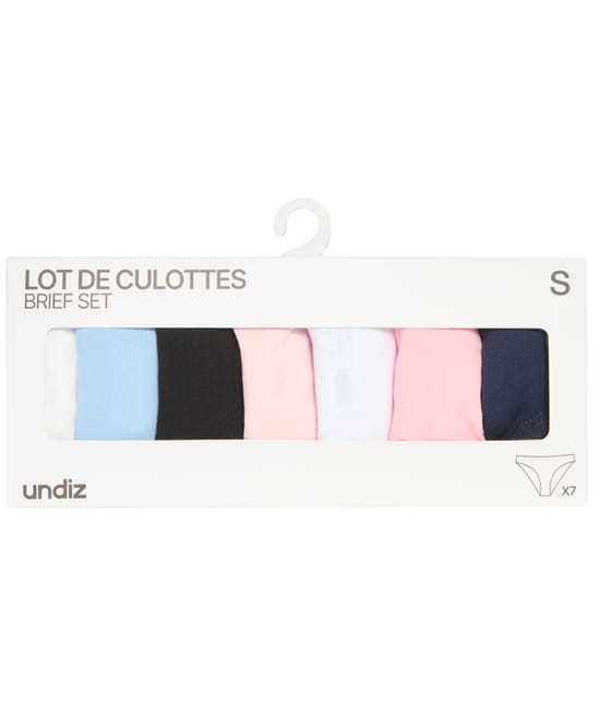Pack of 7 cotton knickers;