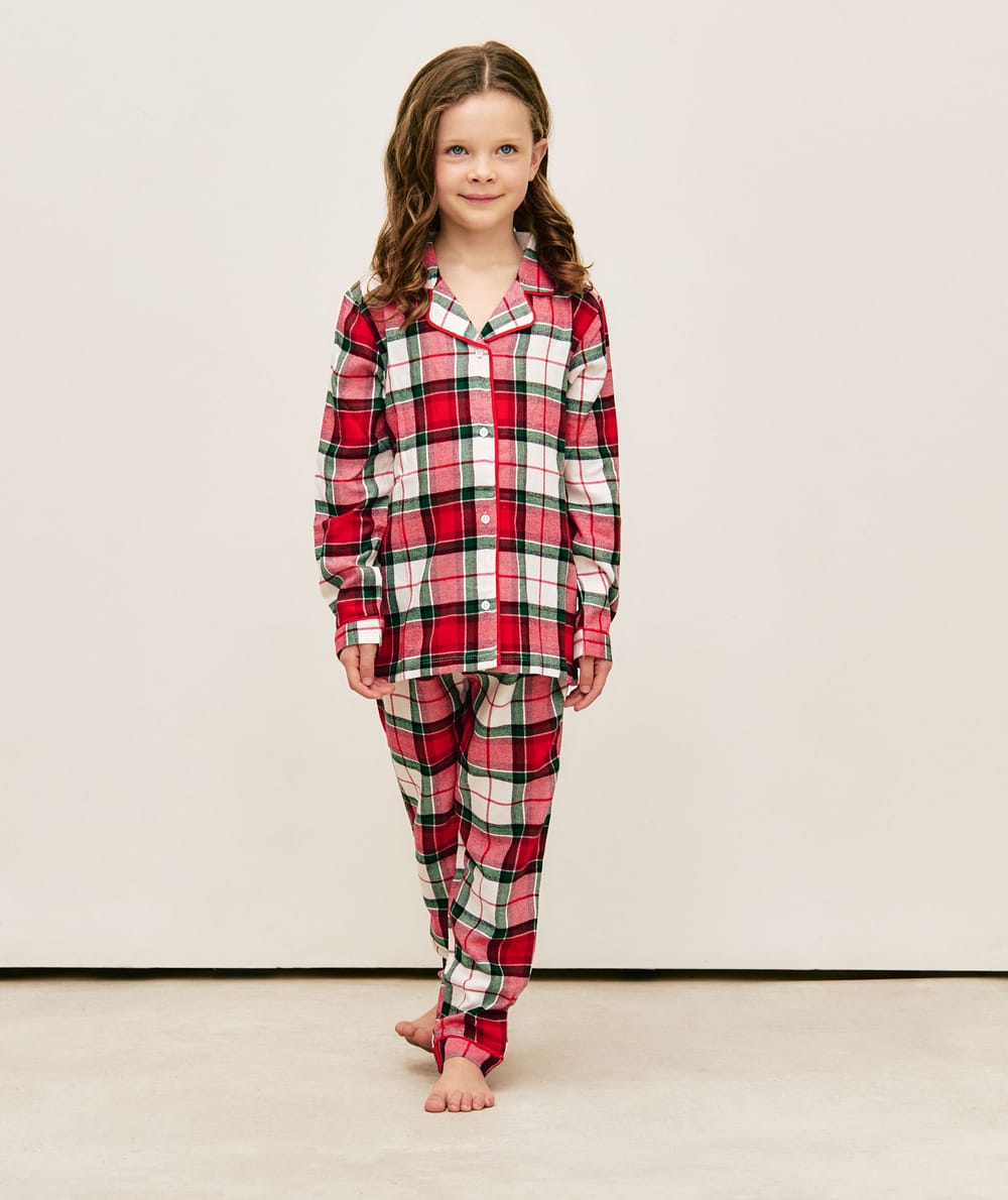 Kids' checked flannel shirt;