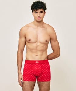 Boxer en coton motifs c&oelig;urs;