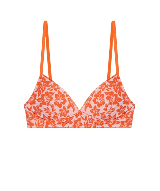 Pack of 2 cotton triangle bras;