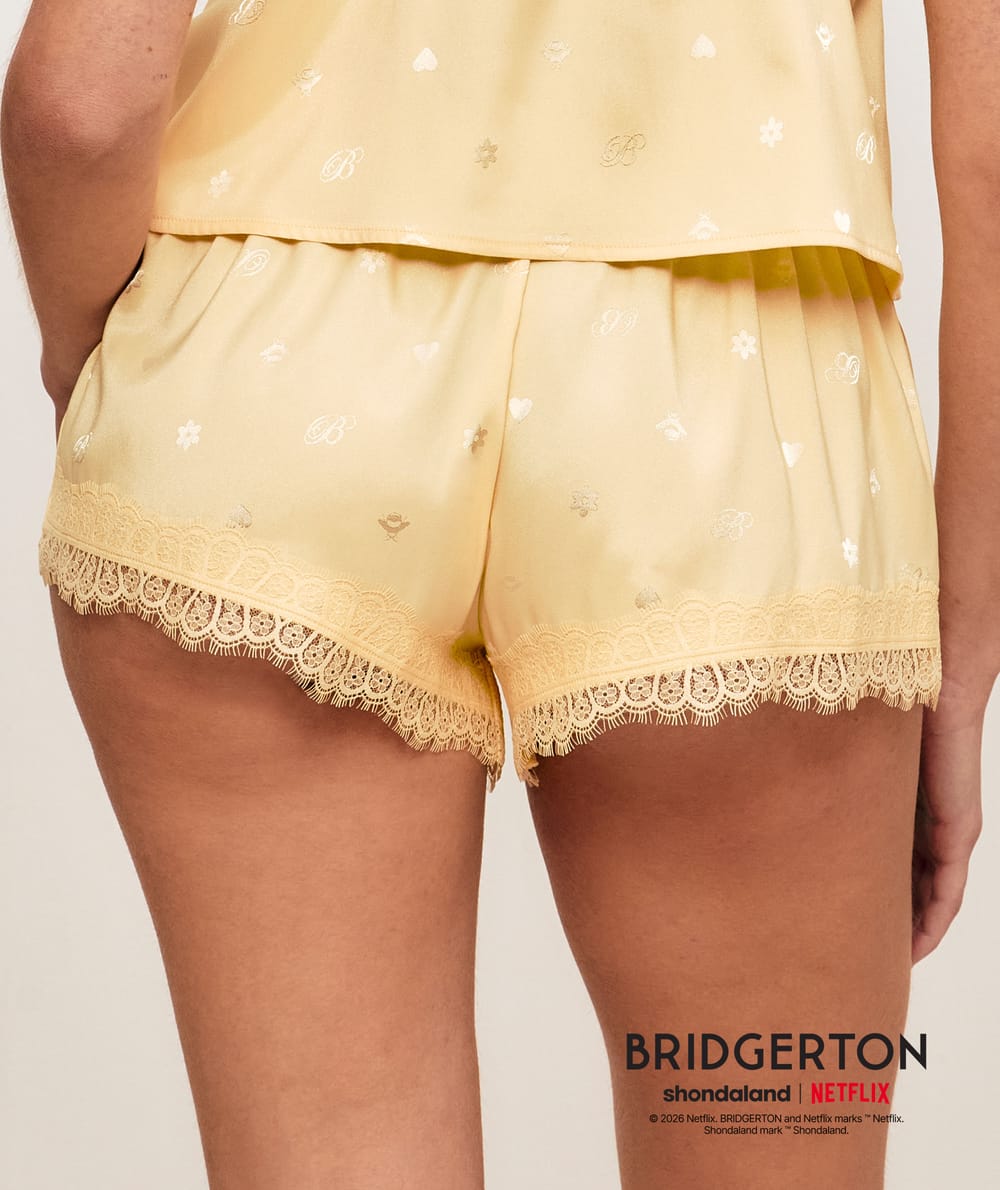 Bridgerton satin shorts;