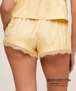 Bridgerton satin shorts;