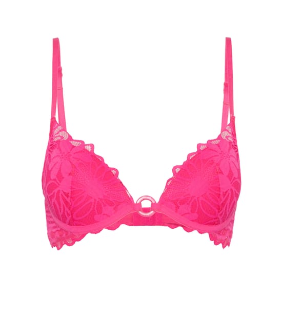 Soutien-gorge push-up en dentelle;