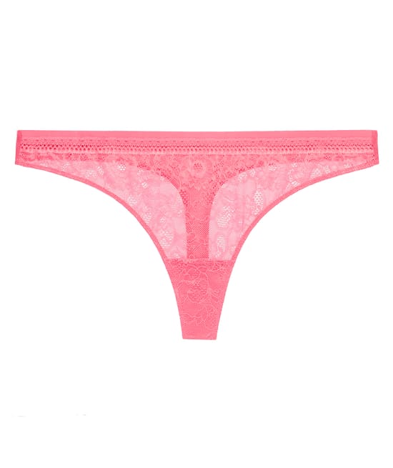 Floral lace thong;