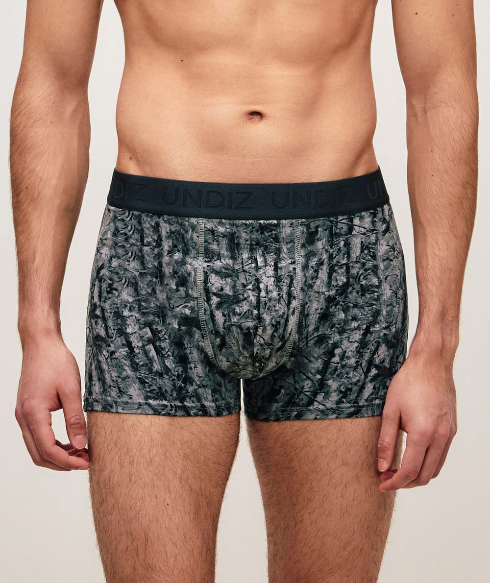 Boxer en coton &agrave; motifs;