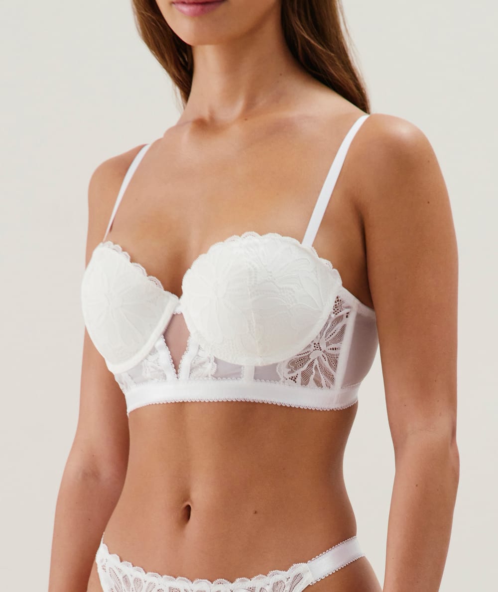 Bustier push-up de encaje;