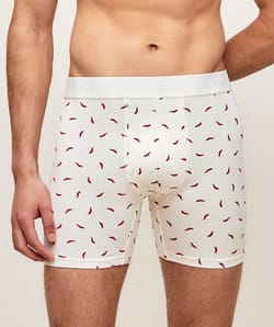 Boxer long en coton avec motif piments;