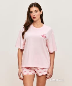 T-shirt oversize coton Barbie;
