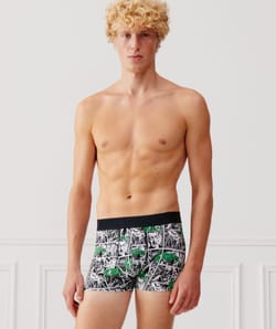 Katoenen boxershort met motief;