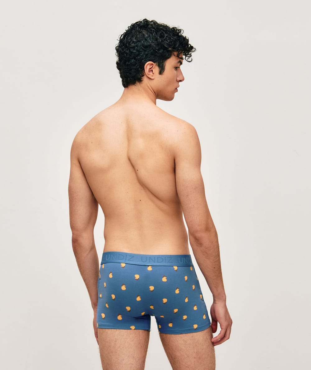 Katoenen boxershort met cowboy-eend print;