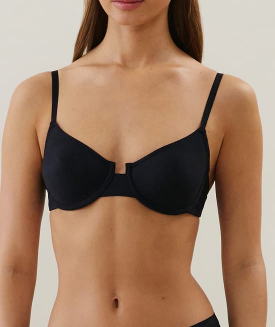 Microfiber balconette bra;