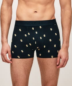 Boxer en coton avec imprim&eacute; bi&egrave;re;