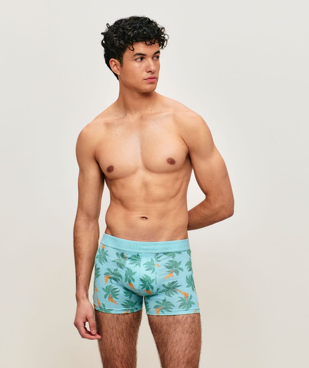 Boxer en microfibre motifs palmiers et bananes;