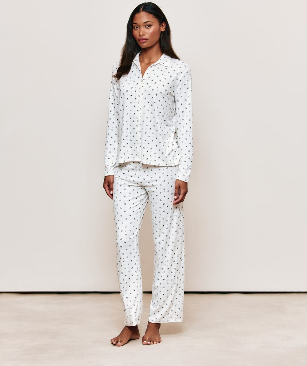 Patterned jersey pyjama set;