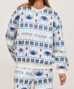 Sweatshirt velours Stitch;