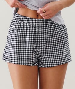 Gingham jersey Shorts;