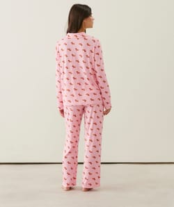 Dachshund print jersey pajama set;