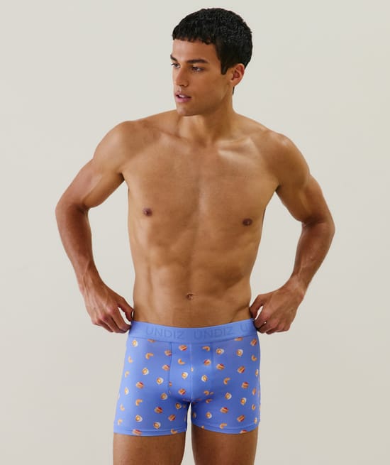 Cotton boxer shorts with pattern;