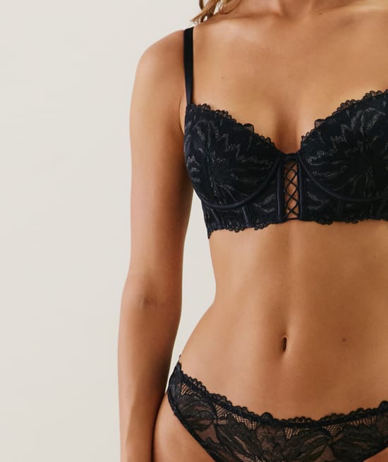 Push-up bustier in kant;