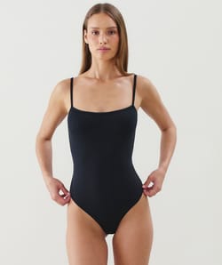 Body en jersey côtelé;