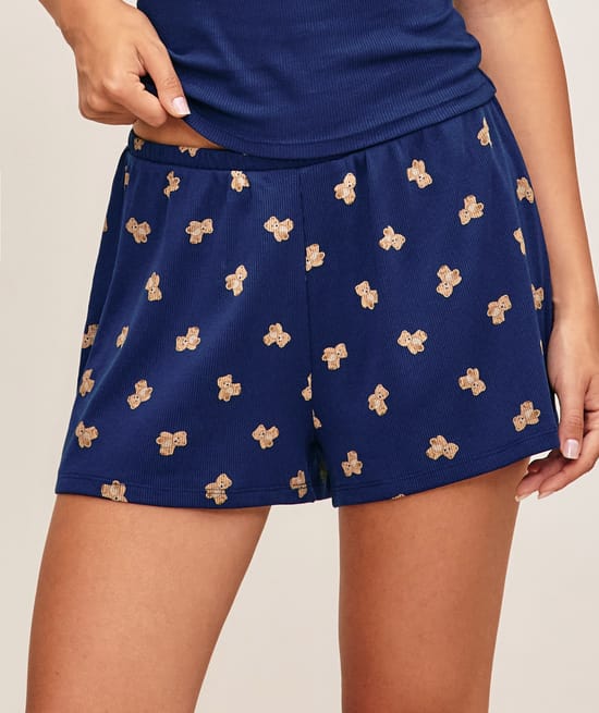 Short en jersey imprim&eacute; oursons;