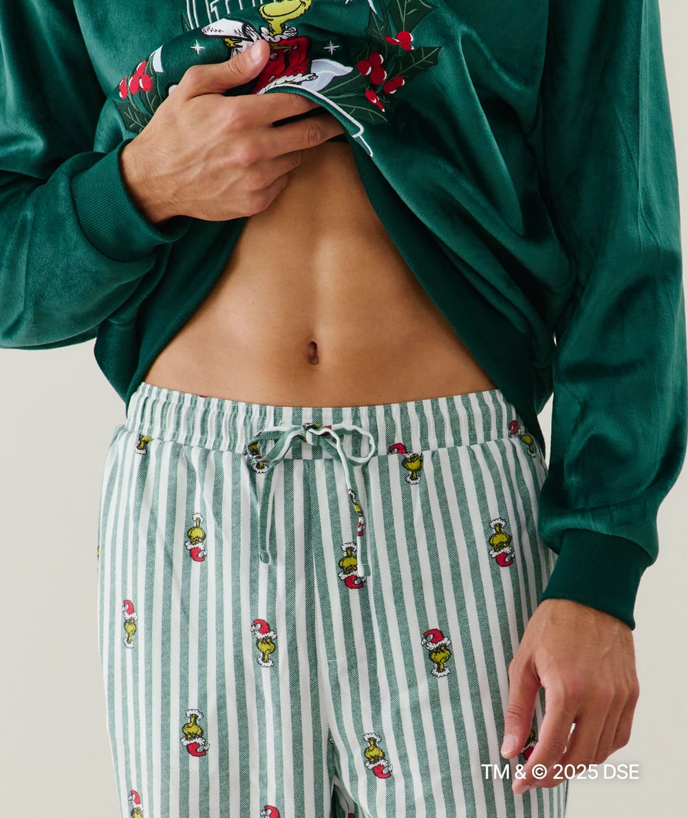Pantalon flanelle Grinch;
