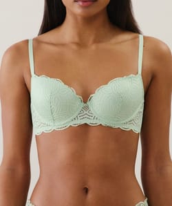 Lace push-up bra;