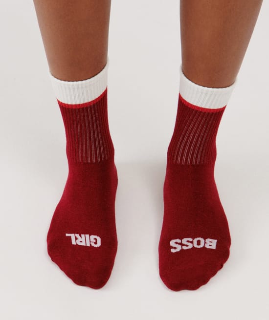 Slogan socks;