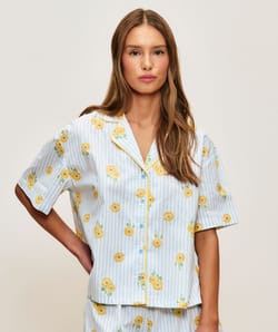 Sunflower printed cotton shirt;