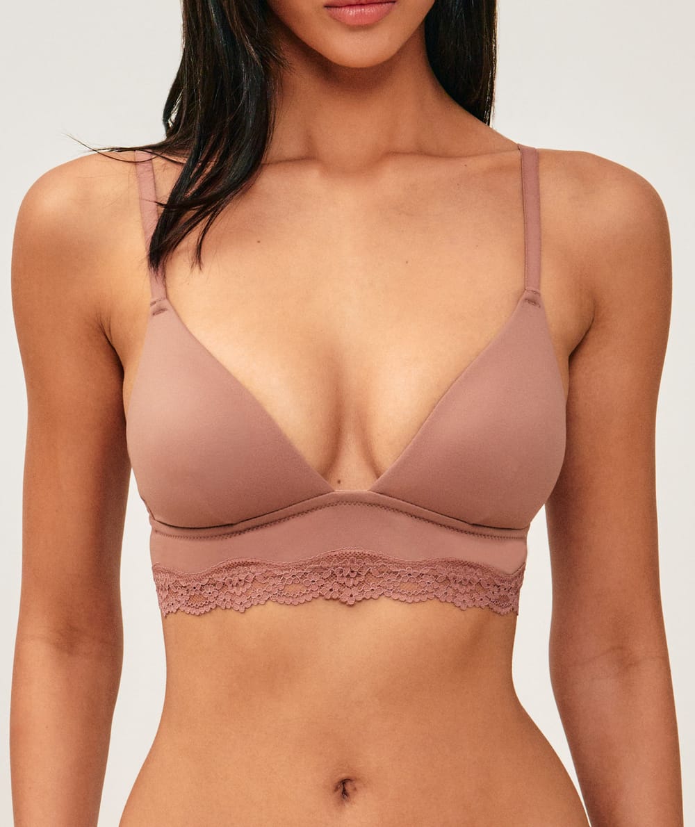 Triangle bra in microfiber;