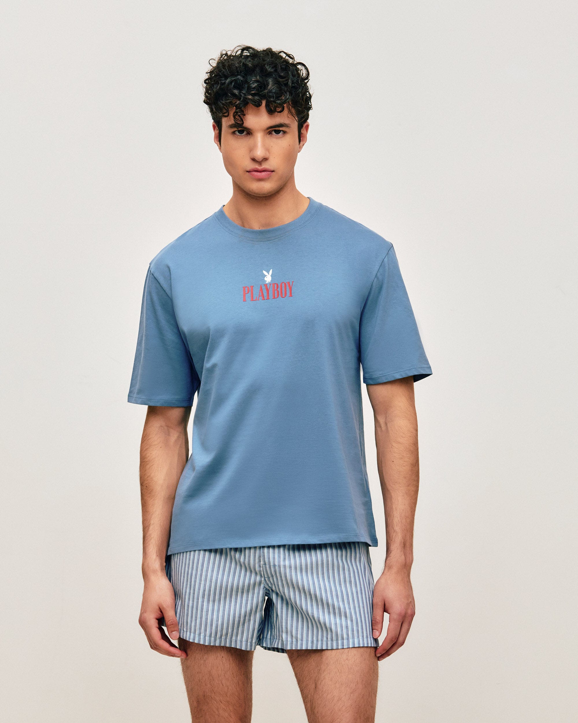 Playboy cotton T-shirt - blue - Undiz