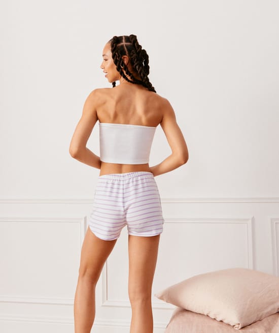 Jersey bandeau top;