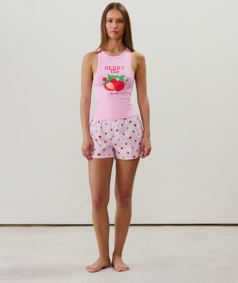 Short en coton motif vichy;